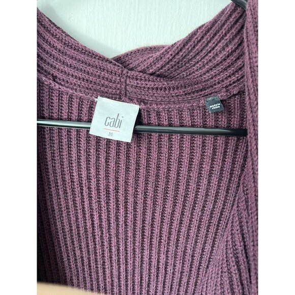 Cabi Womens Cardigan M Purple Mauve Grape Regal Button Closure Long Sweater Long - Picture 8 of 9